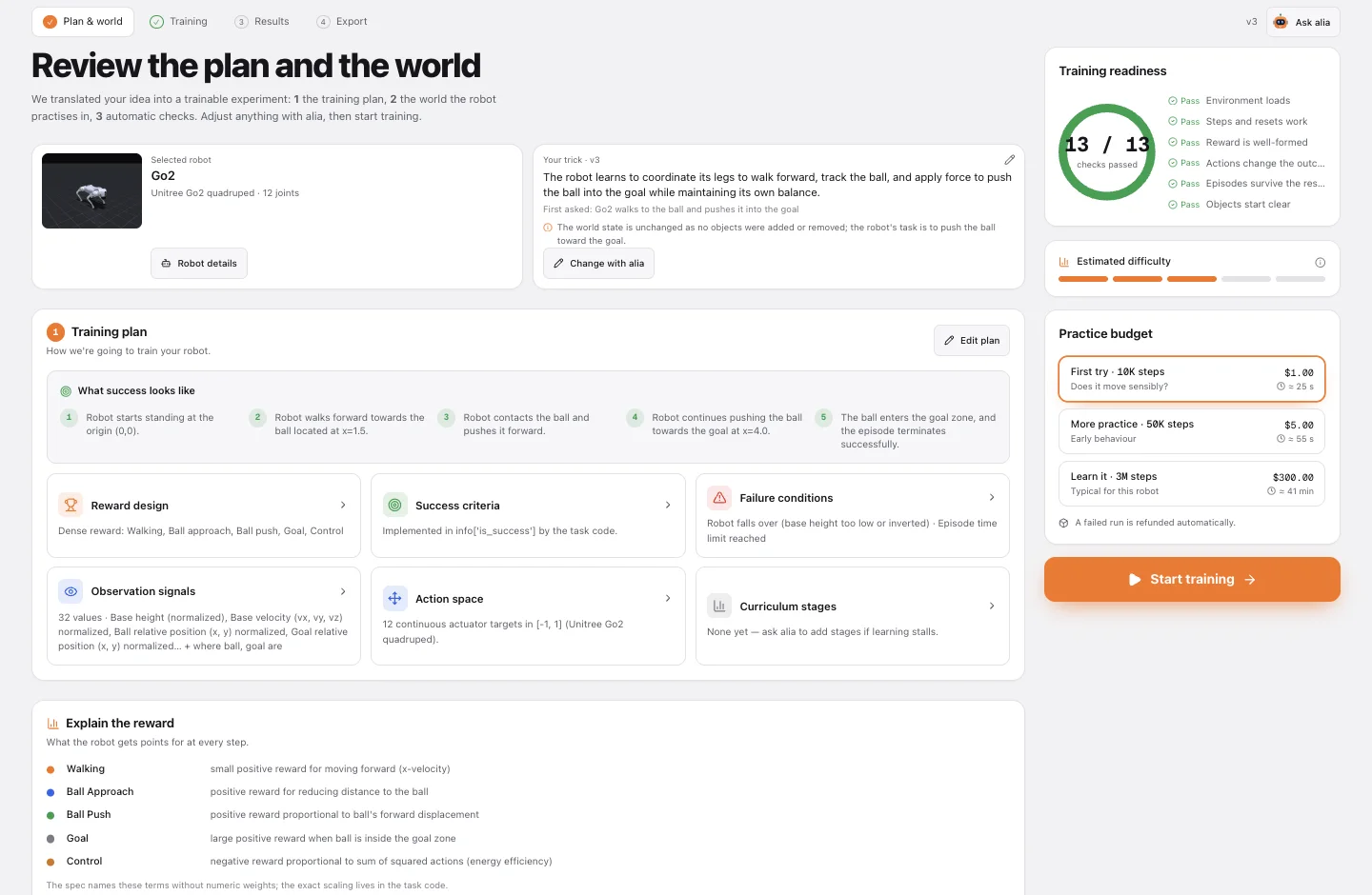 Plan & world page