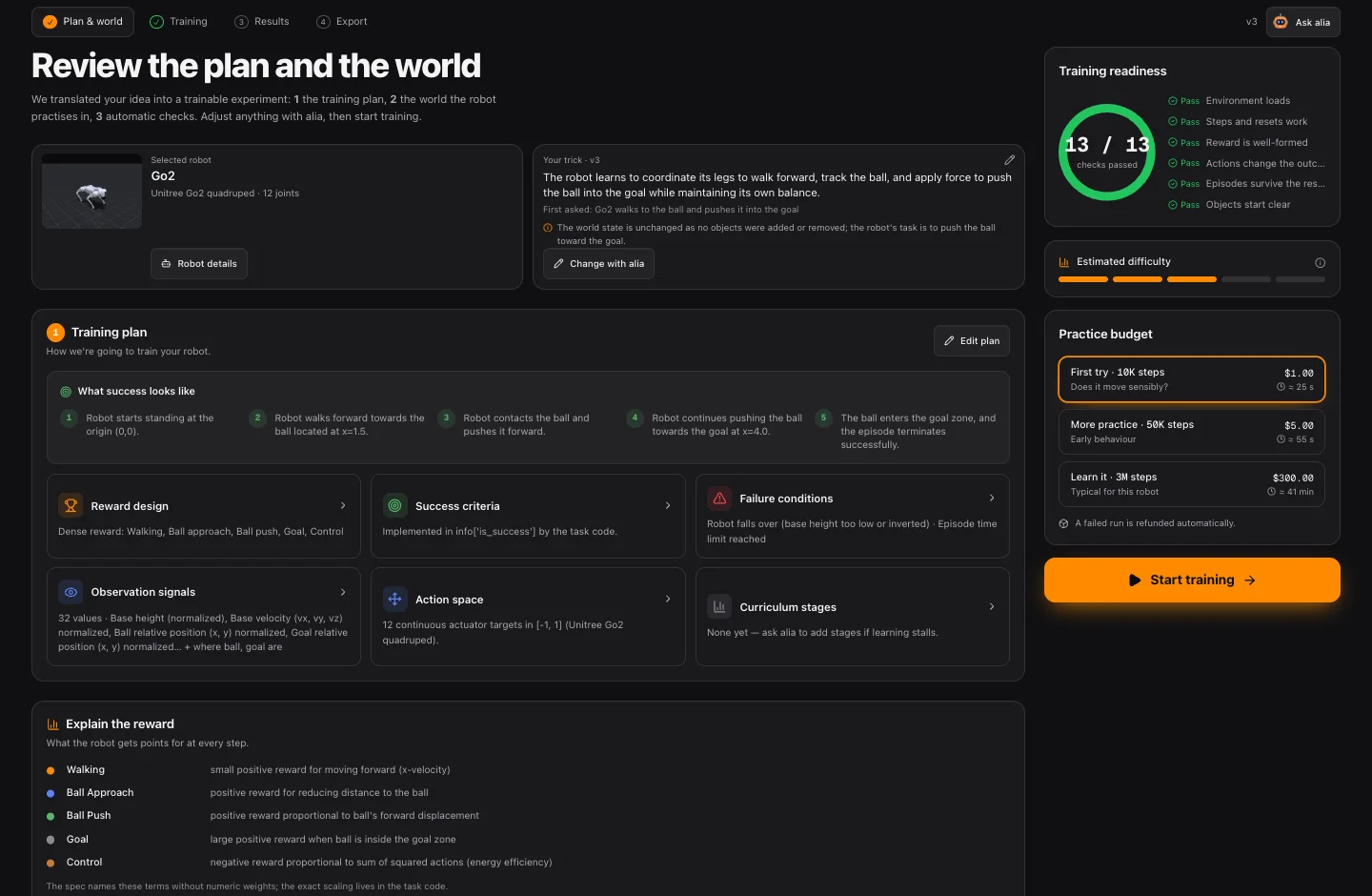 Plan & world page
